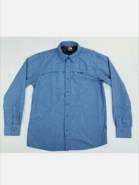 The North Face Men's Blue Check Outdoors Metal Snap Hook & Loop Pockets M